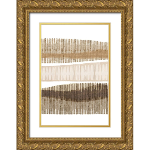 Wood Grain I Gold Ornate Wood Framed Art Print with Double Matting by Kouta, Flora