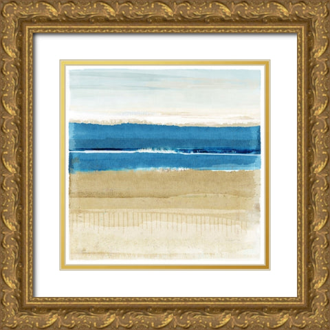 Blue Daze II Gold Ornate Wood Framed Art Print with Double Matting by Kouta, Flora