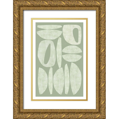 Equanimity III Gold Ornate Wood Framed Art Print with Double Matting by Kouta, Flora