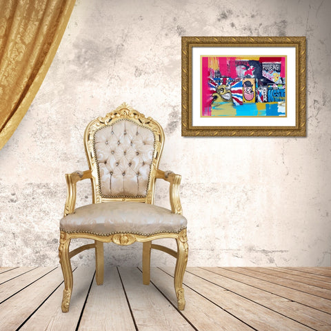 Street Art Project II Gold Ornate Wood Framed Art Print with Double Matting by Orlov, Irena