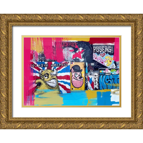 Street Art Project II Gold Ornate Wood Framed Art Print with Double Matting by Orlov, Irena