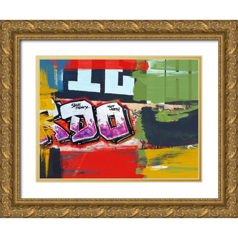 Street Art Project III Gold Ornate Wood Framed Art Print with Double Matting by Orlov, Irena