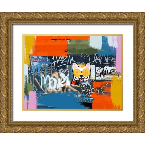 Street Art Project IV Gold Ornate Wood Framed Art Print with Double Matting by Orlov, Irena