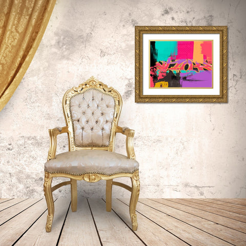 Street Art Project V Gold Ornate Wood Framed Art Print with Double Matting by Orlov, Irena