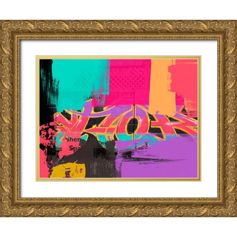 Street Art Project V Gold Ornate Wood Framed Art Print with Double Matting by Orlov, Irena