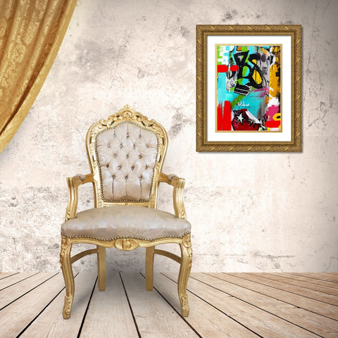 Street Art Project VI Gold Ornate Wood Framed Art Print with Double Matting by Orlov, Irena