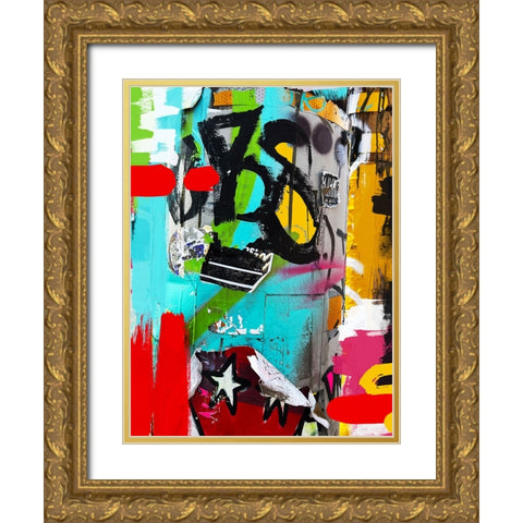 Street Art Project VI Gold Ornate Wood Framed Art Print with Double Matting by Orlov, Irena