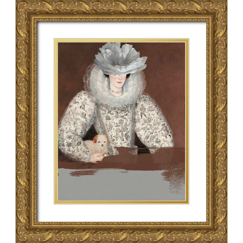 Portrait of a Lady, With a Touch of Modern Gold Ornate Wood Framed Art Print with Double Matting by Orlov, Irena