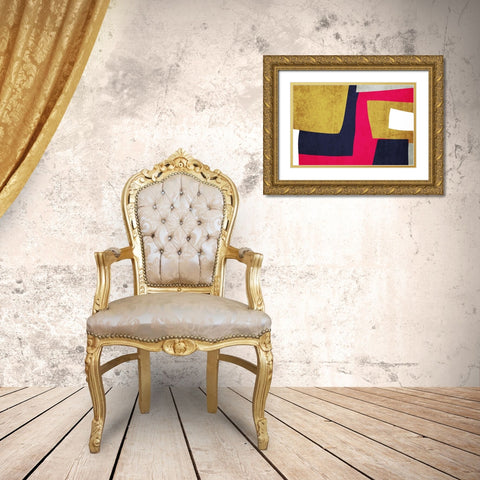 Geometric Shapes Composition VI Gold Ornate Wood Framed Art Print with Double Matting by Orlov, Irena