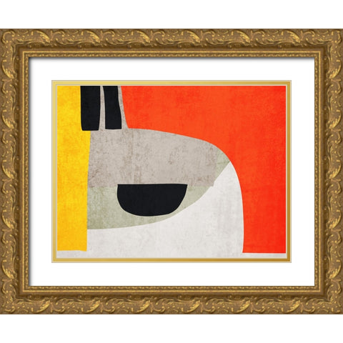Organic Shapes and Lines V Gold Ornate Wood Framed Art Print with Double Matting by Orlov, Irena