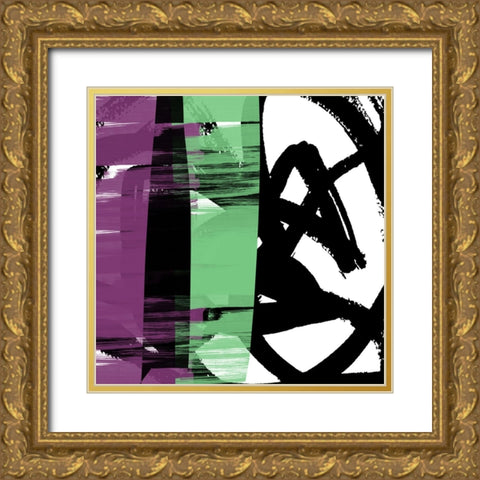 Glitch II Gold Ornate Wood Framed Art Print with Double Matting by Orlov, Irena