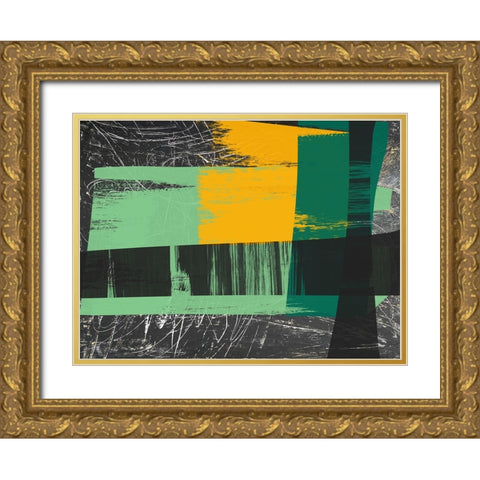 Glitch VI Gold Ornate Wood Framed Art Print with Double Matting by Orlov, Irena