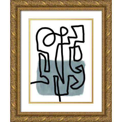 Hullabaloo I Gold Ornate Wood Framed Art Print with Double Matting by Schlotzhauer, Jim