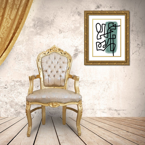 Hullabaloo II Gold Ornate Wood Framed Art Print with Double Matting by Schlotzhauer, Jim