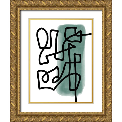 Hullabaloo II Gold Ornate Wood Framed Art Print with Double Matting by Schlotzhauer, Jim