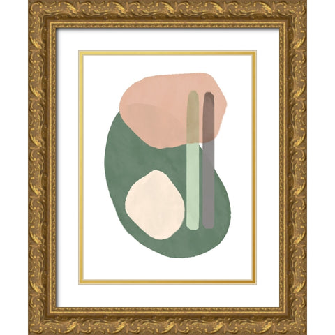 Sticks and Stones III Gold Ornate Wood Framed Art Print with Double Matting by Schlotzhauer, Jim