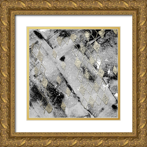 Diamond Cut I Gold Ornate Wood Framed Art Print with Double Matting by Smith, Karen