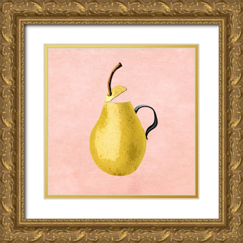 Pre Pear Gold Ornate Wood Framed Art Print with Double Matting by Smith, Karen