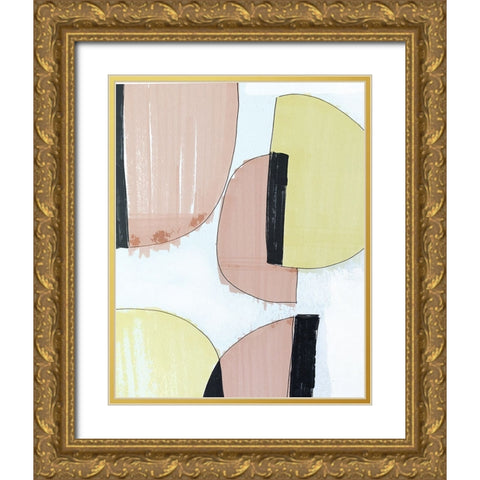 In Shape I Gold Ornate Wood Framed Art Print with Double Matting by Smith, Karen