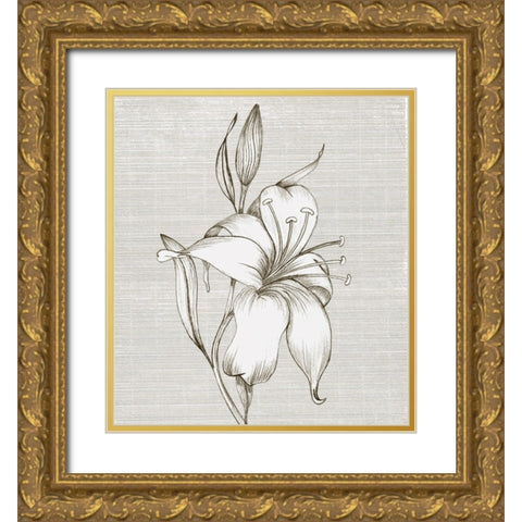 Sepia I Gold Ornate Wood Framed Art Print with Double Matting by Smith, Karen