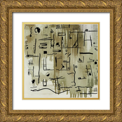 Hyra II Gold Ornate Wood Framed Art Print with Double Matting by Smith, Karen