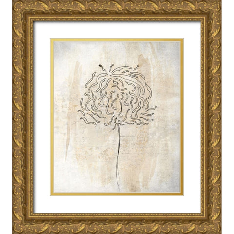 Petals on Paper II Gold Ornate Wood Framed Art Print with Double Matting by Smith, Karen