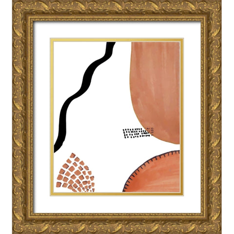 Abs I Gold Ornate Wood Framed Art Print with Double Matting by Smith, Karen