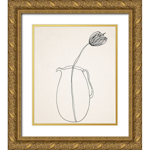 Fine Line I Gold Ornate Wood Framed Art Print with Double Matting by Smith, Karen