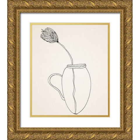 Fine Line II Gold Ornate Wood Framed Art Print with Double Matting by Smith, Karen