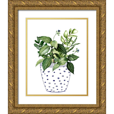 In the Pot I Gold Ornate Wood Framed Art Print with Double Matting by Smith, Karen