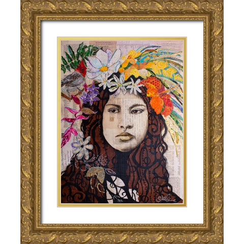 Wicked Wahine Gold Ornate Wood Framed Art Print with Double Matting by St Hilaire, Elizabeth