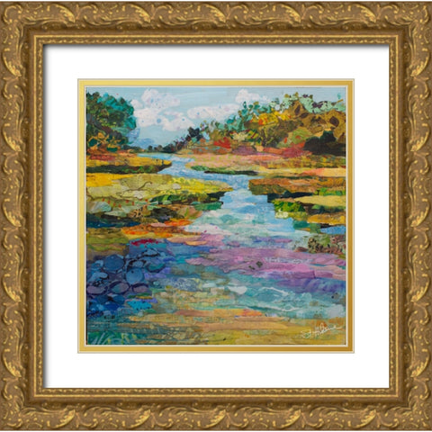 River View I Gold Ornate Wood Framed Art Print with Double Matting by St Hilaire, Elizabeth