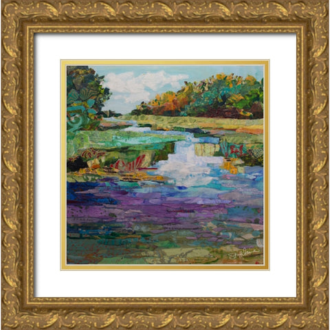 River View II Gold Ornate Wood Framed Art Print with Double Matting by St Hilaire, Elizabeth