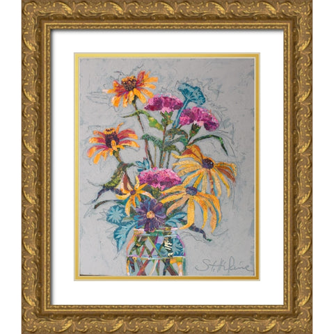 Hudson Valley Spring Gold Ornate Wood Framed Art Print with Double Matting by St Hilaire, Elizabeth