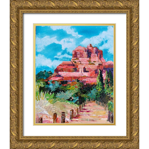 Bell Rock Journey Gold Ornate Wood Framed Art Print with Double Matting by St Hilaire, Elizabeth
