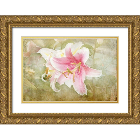 Lily Gold Ornate Wood Framed Art Print with Double Matting by Stalus, Judy
