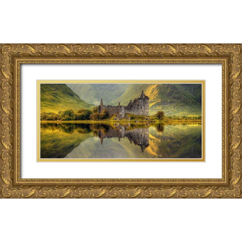 Kilchurn Gold Ornate Wood Framed Art Print with Double Matting by Kruczynski, Wojciech