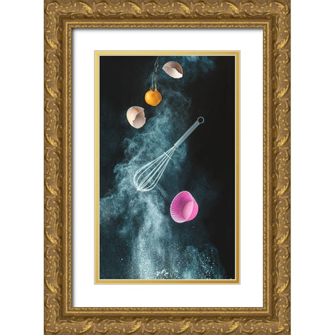 Kitchen mess Gold Ornate Wood Framed Art Print with Double Matting by Belenko, Dina