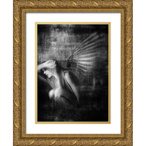 exile Gold Ornate Wood Framed Art Print with Double Matting by Hummel, Jeffrey