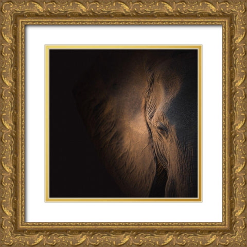 Gentle Giant Gold Ornate Wood Framed Art Print with Double Matting by Wolbers, Louise