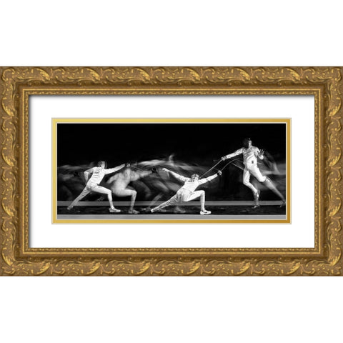 Fencing  1 Gold Ornate Wood Framed Art Print with Double Matting by Ghesquiere, Hilde