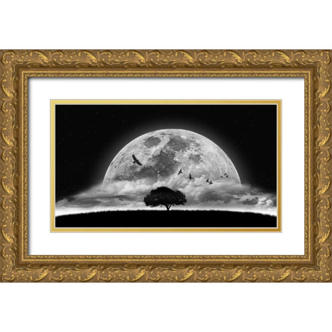 A Dream Gold Ornate Wood Framed Art Print with Double Matting by Osman, Nasser