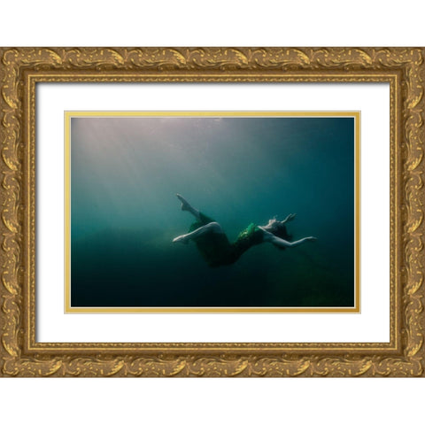 Fall of beauty Gold Ornate Wood Framed Art Print with Double Matting by Lindner, Michal