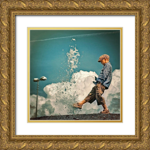 rainbows end Gold Ornate Wood Framed Art Print with Double Matting by Ambra