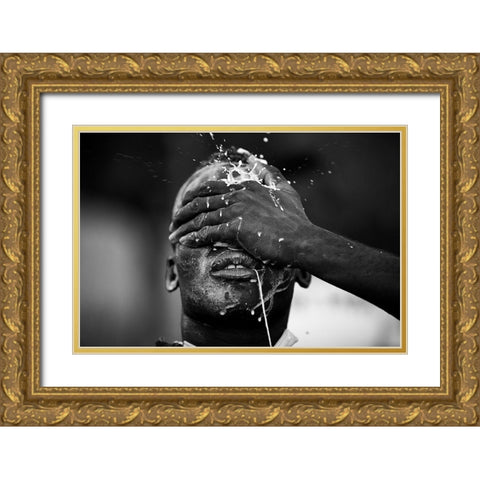 Ritual Gold Ornate Wood Framed Art Print with Double Matting by Godinho, Luis