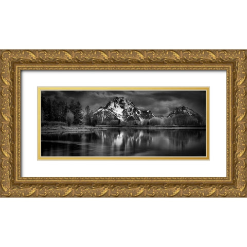 Untitled Gold Ornate Wood Framed Art Print with Double Matting by Chopra, Atul