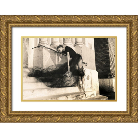 bride fears Gold Ornate Wood Framed Art Print with Double Matting by Tautzenberger, Bettina