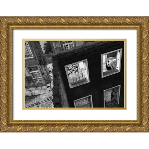 Insight Gold Ornate Wood Framed Art Print with Double Matting by Abrantes, Paulo