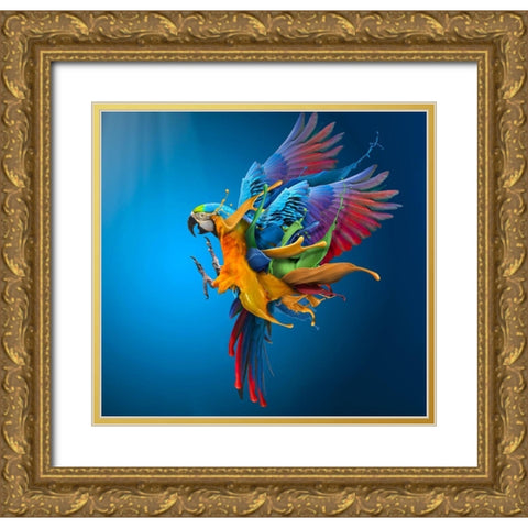 Flying Colours Gold Ornate Wood Framed Art Print with Double Matting by Almawash, Sulaiman