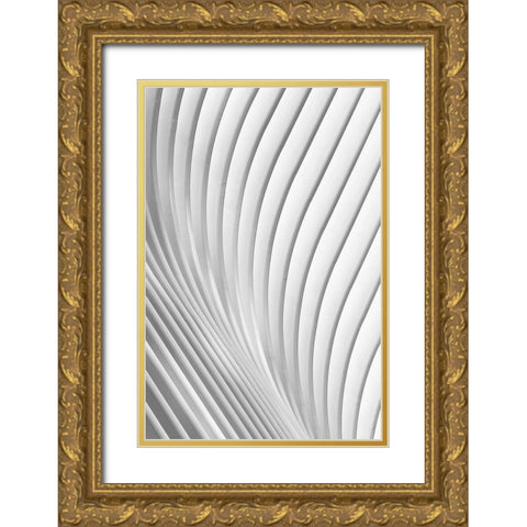 Calatrava Lines Gold Ornate Wood Framed Art Print with Double Matting by Budny, Christopher